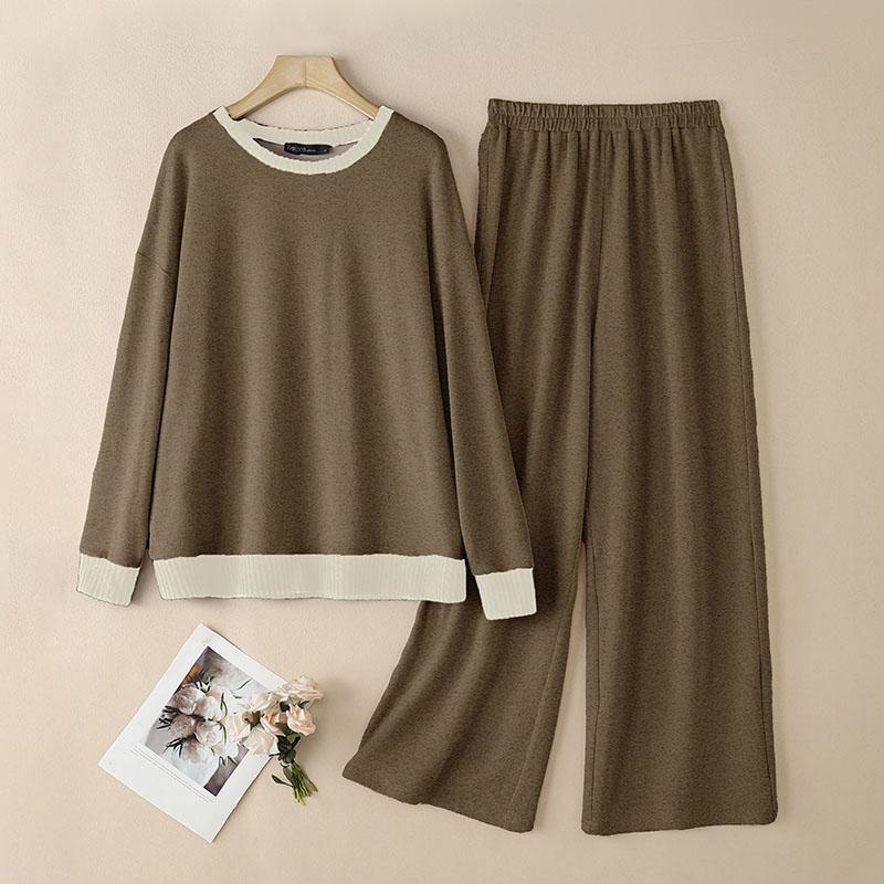 ZANZEA Women Long Sleeve Blouse and Pants Spring Casual Two Piece Sets