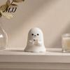 Ghost Gift for Halloween Figurine, 3D Printed Cute Rock Statue, Small Flat Surface Decor Funny Coffee Table Centerpieces Shelf Mantel Ornaments