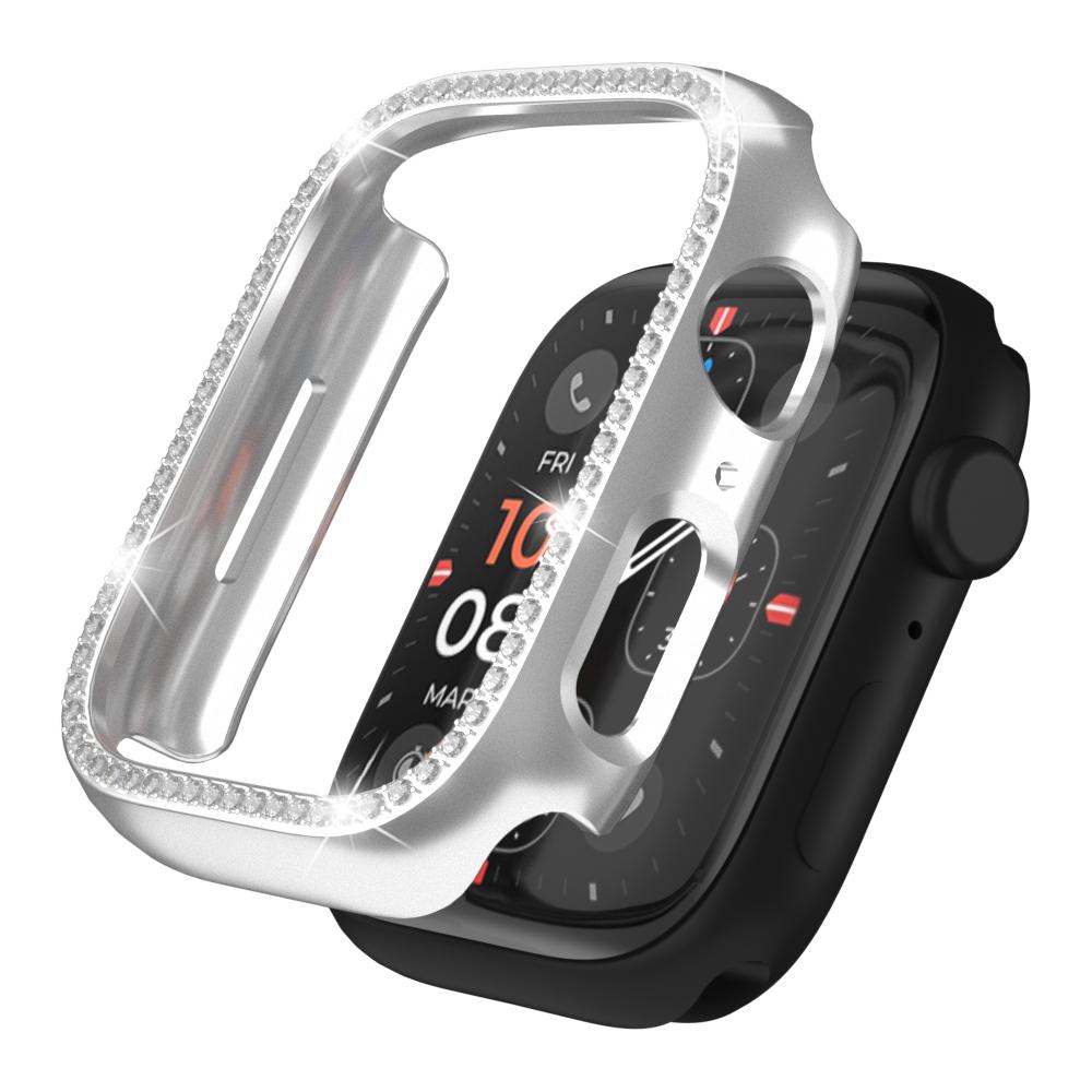 For Apple Watch Ultra 3/Ultra 2/Ultra 49mm Rhinestone Decor Hollow Out Electroplating PC Watch Case