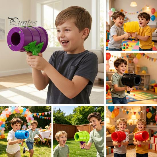 Safe Indoor Outdoor Play Handheld Air Cannon Toy, Portable Shooter for Kids, Family Gathering Entertainment Bubble Machine, Funny Prank Christmas