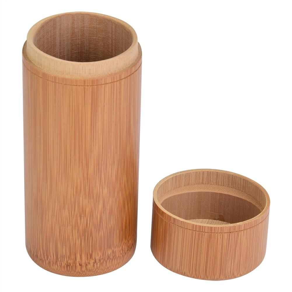 

Портативный бамбуковый держатель для хранения банок для чая, контейнер, коробка (M)