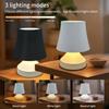 Mushroom LED Table Lamp Rechargeable Touch Switch Desk Light 3 Colors Dimmable For Bedroom Living Room Office Decor Lighting