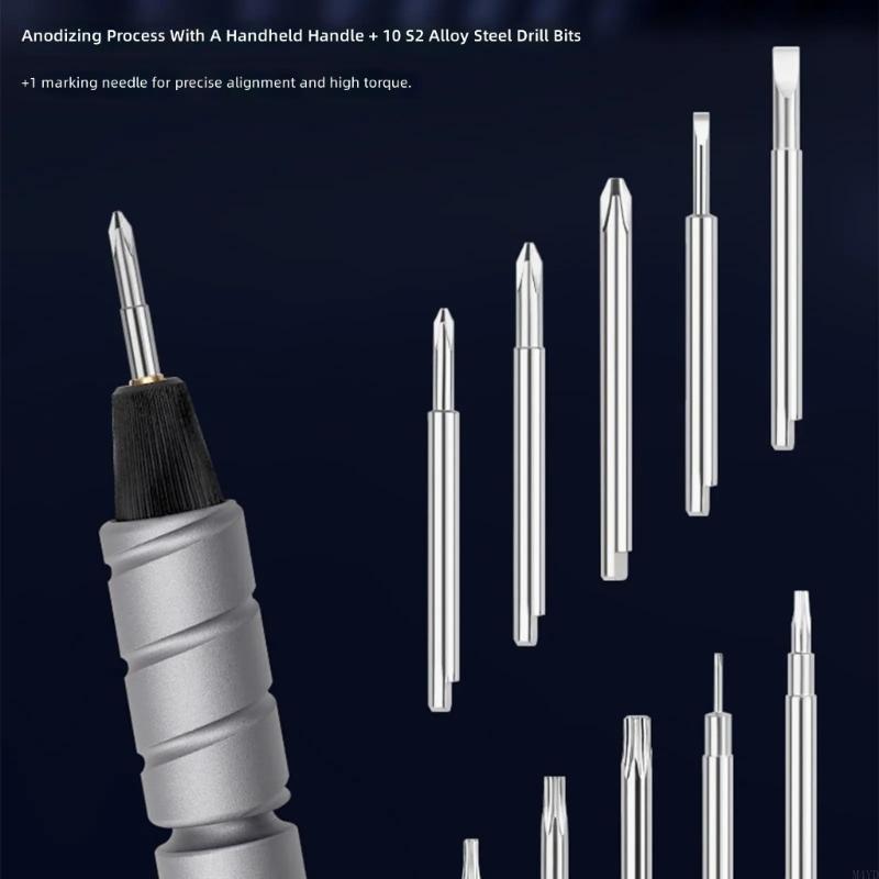 Precisions Screwdriver Set 11Piece Professional Electrical Screwdriver Set Insulation Handle Bit M4YD CN