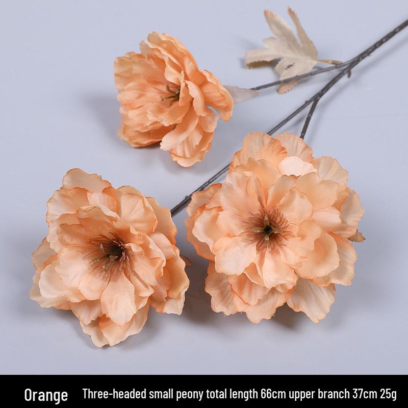 Wedding Aisle Decor: Orange Artificial Hydrangea Bouquet