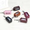 Vintage Real Genuine Leather Key Wallet Women Keychain Covers Double Zipper Key Wallet