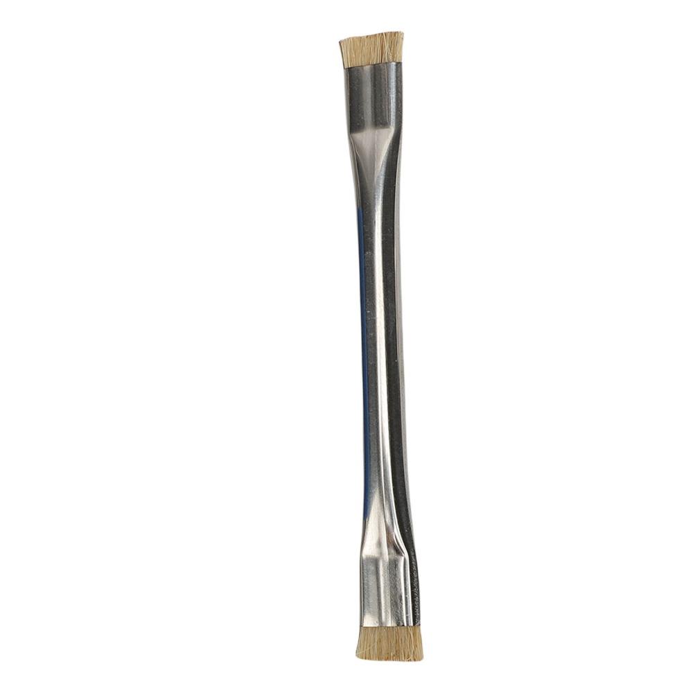 Anti-static Cleaning Brush Double Head Horse Hair Brush Steel Wire Brush Electronic Maintenance