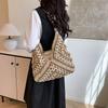 Summer fashion bag women 2025 new seaside beach hollow shoulder bag portable woven tote bag