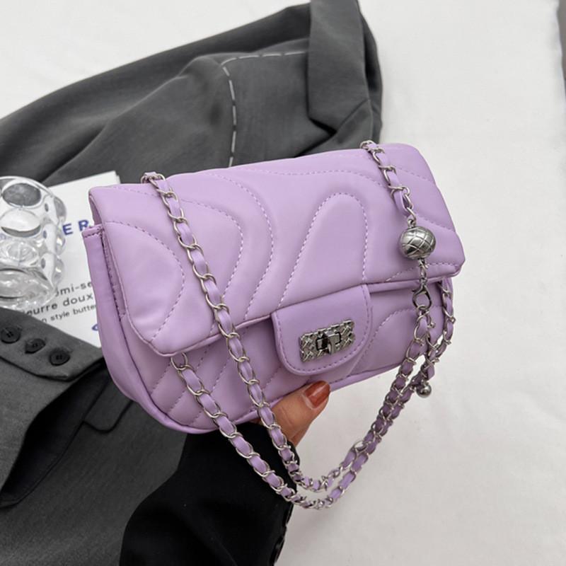 

Stylish Pu Mini Square Bag For Women In Black White Magenta Yellow And Purple Colors фіолетовий