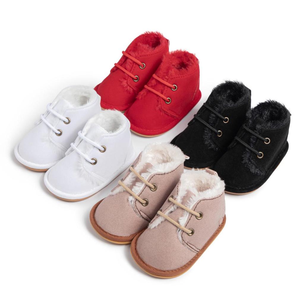 Botas de Bebé para Otoño Invierno con Suela de Goma Antideslizante y Forro de Felpa