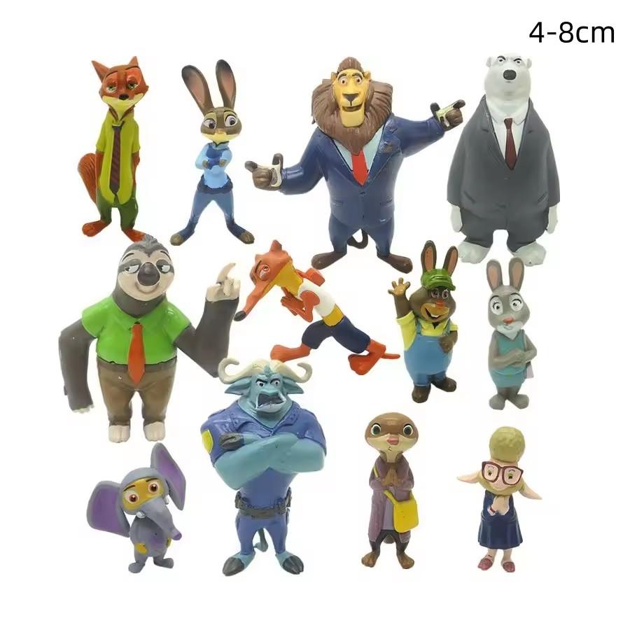 New Amazing Animals Action Figure Toys Suit Rabbit Judy Fireman Life Of Pets Other Cartoon Collection Figurinese Kids Gifts