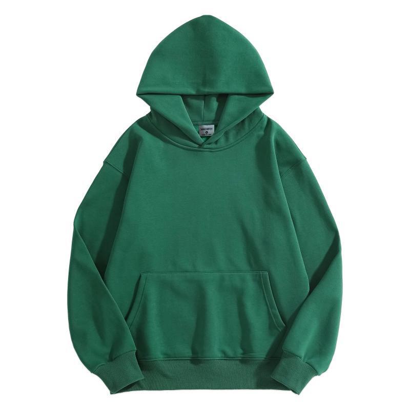 Men's Heavyweight Velvet Crewneck Sweatshirt - Thick Lambswool-Style, Loose Fit, Solid Color, Unisex, 500g.