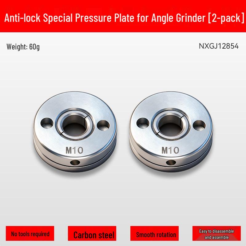 Universal M10 Angle Grinder Backing Pad with Quick-Lock Nut for Easy Installation and Removal