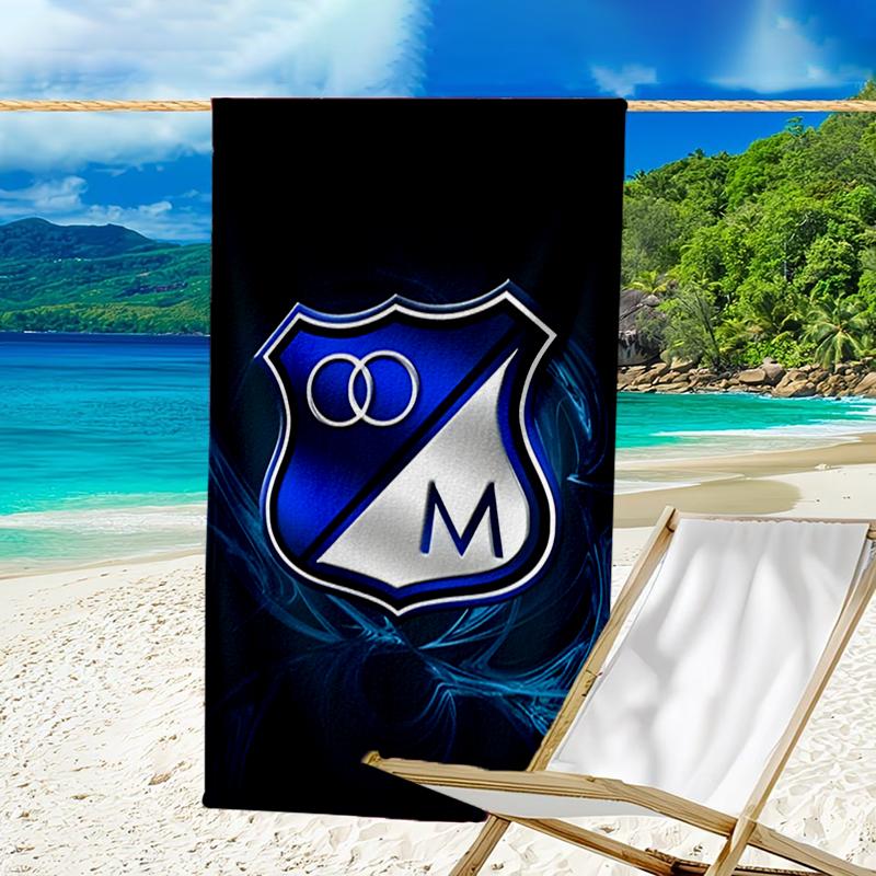 Blue Shield Emblem Millo-narios Beach Towel - Soft, Absorbent Microfiber, Lightweight, Ideal for The Beach, Parties, Travel, Camping fan gifts