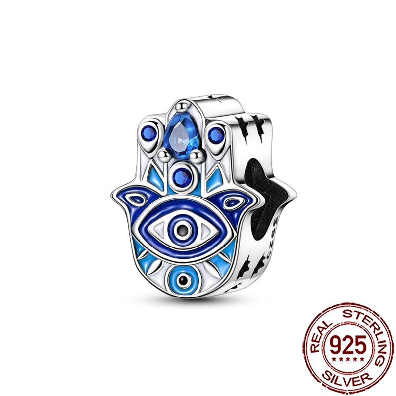 Charms Copper Hamsa Hand All-Seeing Eye Horus Fatima Protection Beads Fit Bracelet Necklace Women Diy Jewelry