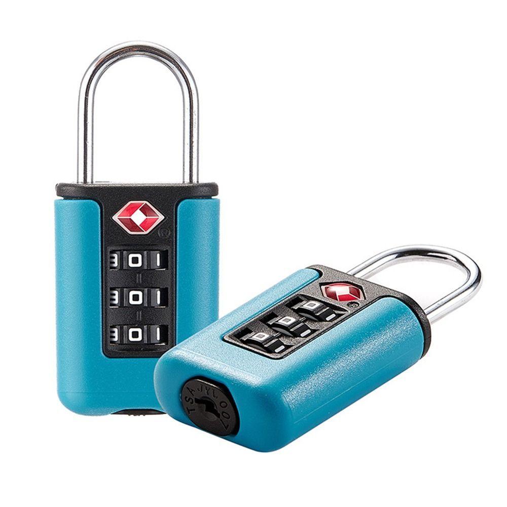 New Plastic TSA Customs Code Lock for Travel Luggage Password Changeable Lock Contrast Color Design Padlock Combination Lock