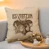 Cushion Cover  Linen  SkinFriendly Soft Decorative Case For Sofa Home Decor Rock Band LLed Zeppelin Pillow cover