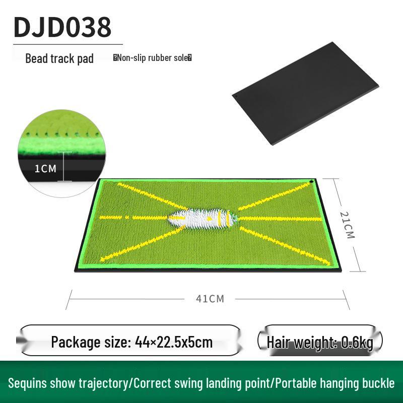

Golf Swing Practice Mat with Ball Trajectory and Mark Detection for Beginners 21x41cm