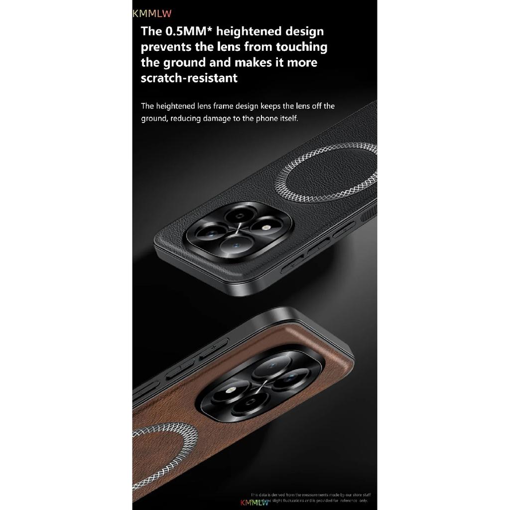 For Redmi Note 14 13 15 Pro Plus High End Magnetic Wireless Charging Leather Phone Case For Redmi Note 15 14 13 12 Pro/+ Case