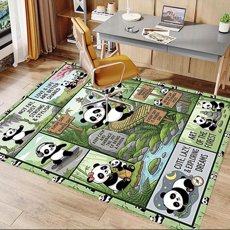 1PC Panda Life Non-Slip Floor Carpet, Office, Family, Bedroom, Studio - Large Area Rug, Vibrant Colors, Longlasting Material-C0471