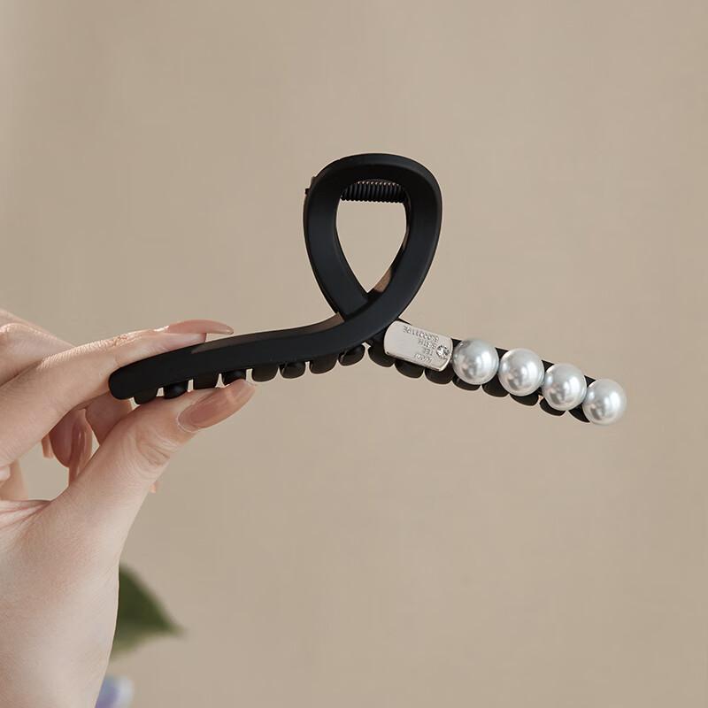 CHIMERA Back of Head Hair Claw Clip, Round Bead Frosted Hair Clip, Bun Shark Clip, Hair Accessory