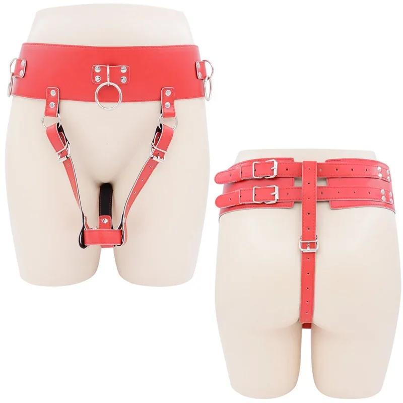 Leather AV Wand Vibrator Holder Harness Woman,Forced Orgasm Sex Suit Lingerie,Bondage Restraints,Chastity Belt,Adult Games