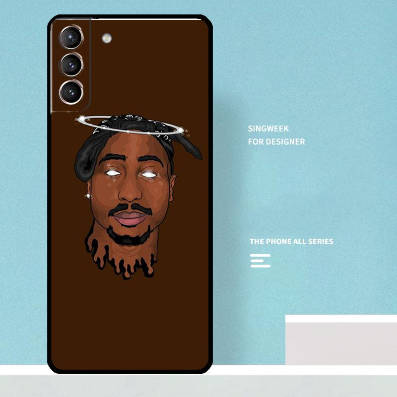 Rapper 2pac Singer Tupac Case For Samsung Galaxy S25 Ultra S20 S21 S22 S23 S24 Ultra S9 S10 Plus S25 FE Phone Cover