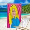 Dolly-Parton Leopard Print Quick-Dry Microfiber Beach Towel Super Soft & Absorbent for Bath, Beach, Travel Bath Time Accessory, Fan Gifts