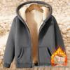 Men's Winter Lambswool Velvet Thickened Cardigan Hoodie - Casual and Trendy Loose Jacket
