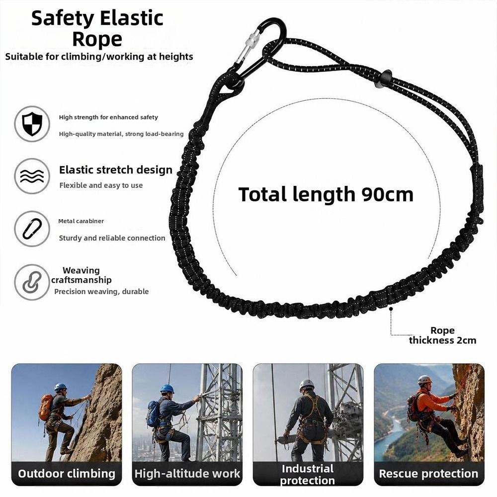 With Carabiner Hook Climbing Working Anti-Falling Rope 5 Colors Safety Rope Climbing Accessories