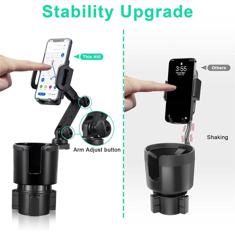 Verstellbare Universelle Auto-Becherhalter Getränkehalter Expander-Adapter mit Handyhalter, Aufbewahrungsbox-Ablage, Autozubehör