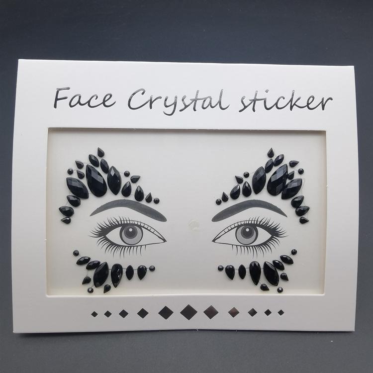 Cat Face Masquerade Rhinestone Stickers & DIY Jewelry Ring for Makeup