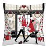 Fashion Illustration Pillowcase, Girl's Favorite Cushion Cover, Sofa Decoration Cushion Cover Home Decoration 50x50 40x40 60x60