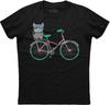 Antique Bicycle Adorable Puppy In Basket Mens Short Sleeve Cotton Number T Shirts