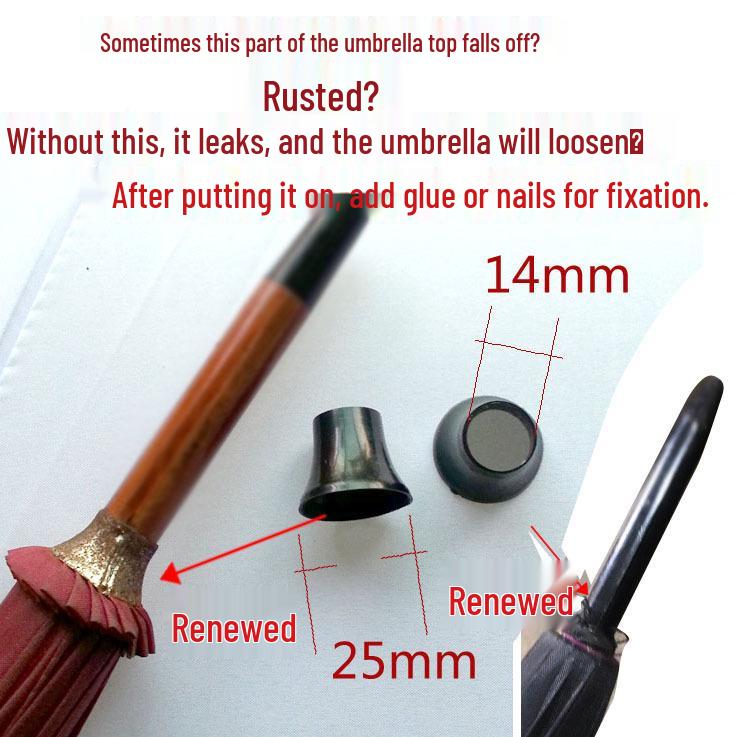 Regenschirmzubehör mit langem Griff, wasserdicht: Kappe, Abdeckhaube, Sonnenschutz und Reparatur