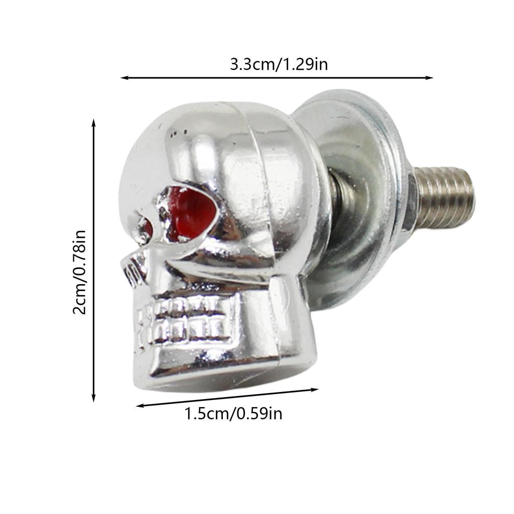 Motorcycle License Plate Bolts, Motorcycle Modifications, Decorative Skull Screws, Skull