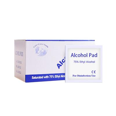 100 Pcs 75percent  Alcohol Disinfectant Cotton Slices Wet Wipe for Outdoor Skin Cleaning Care