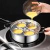 Rust Resistant Non-Stick Egg Poacher Pot With 4 Cups Soup Pot Multi Purpose Steamer  Cooking