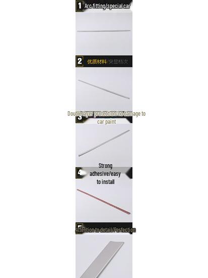 17 Compass Rear Trim Bright Strip & Trunk Anti-Scratch Sticker for Exterior Decoration