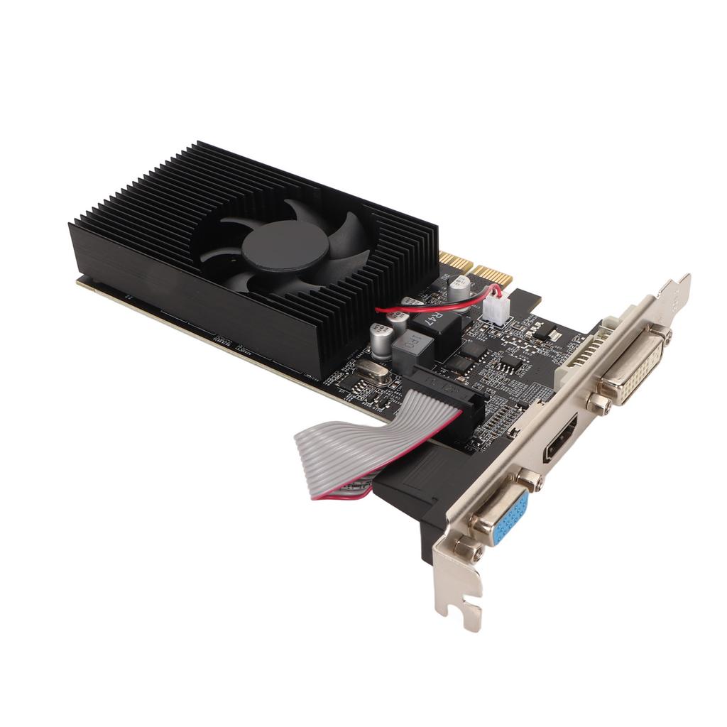 GT610 2G GDDR3 64bit Graphics Card Support DVI VGA HD Multimedia Interface Gaming Graphics Card with Quiet Cooling Fan