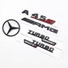 5pcs Set Emblem for Merceds Benz A45S W176 W177 Glossy Black Letters Sticker Fender Badge Rear Trunk Star Logo Car Accessories