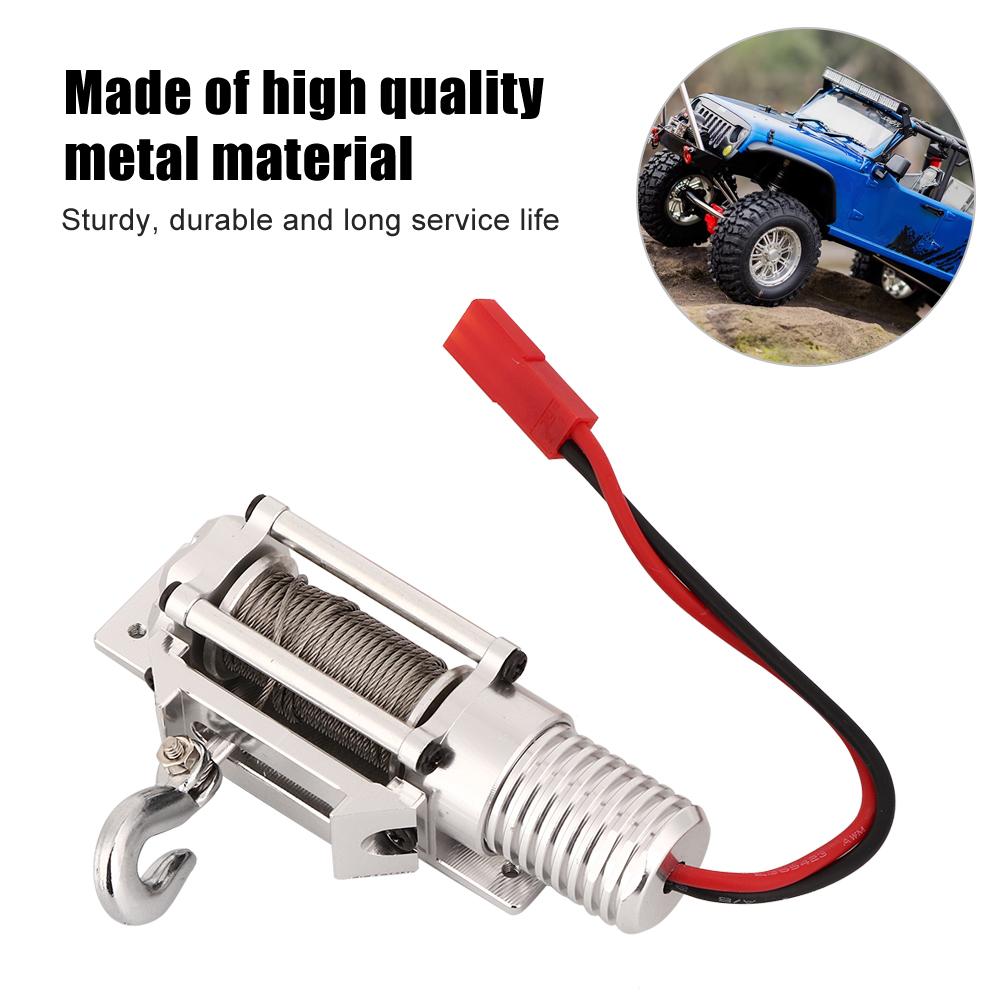 Full CNC Metal RC Winch Spare Upgrade Parts Accessories for 110 SCX10 Axial Crawler D90Silver