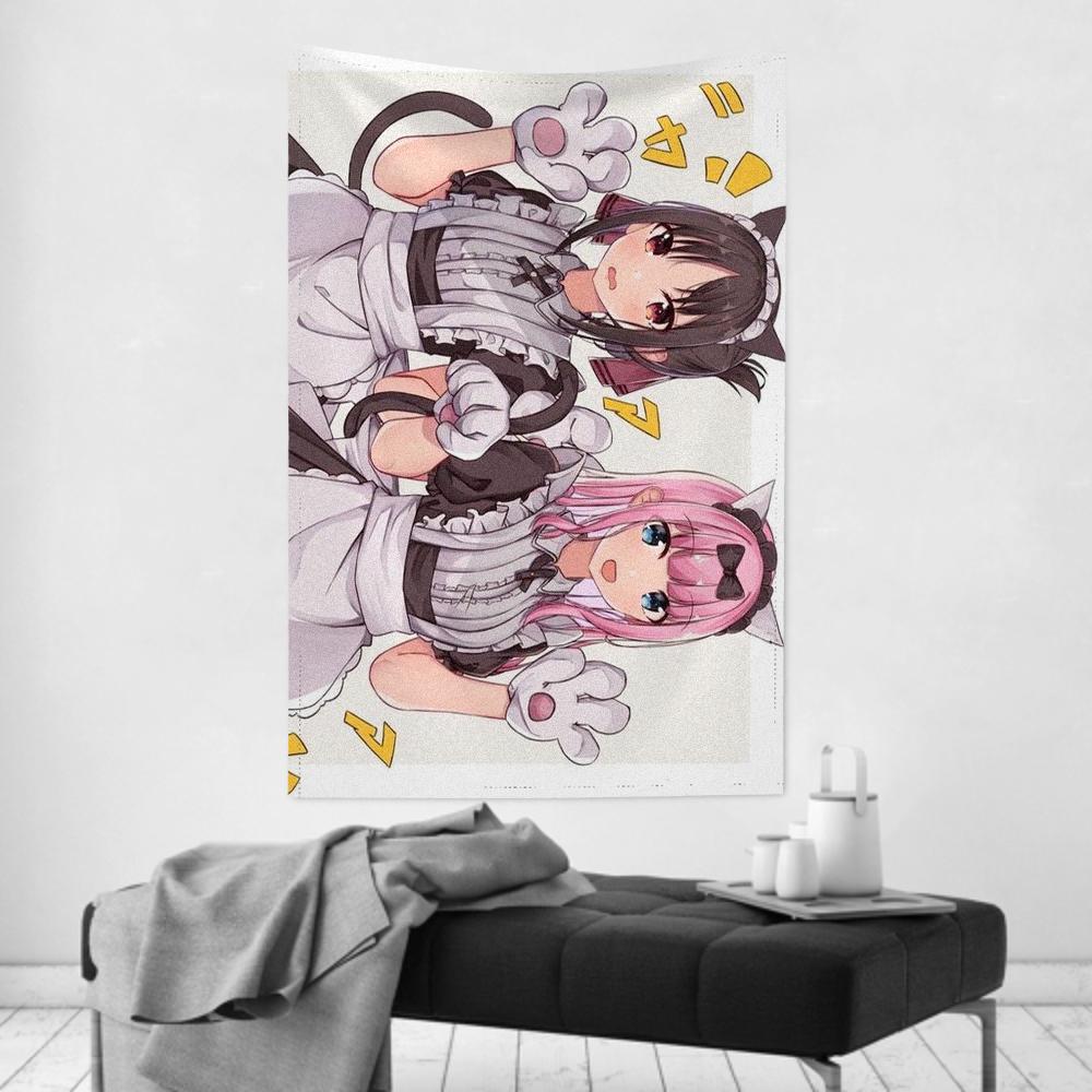 Maid Girl Cute Anime Tapestry Room Decor Wall Cloth Party Hanging Background Room Decor Baby Room