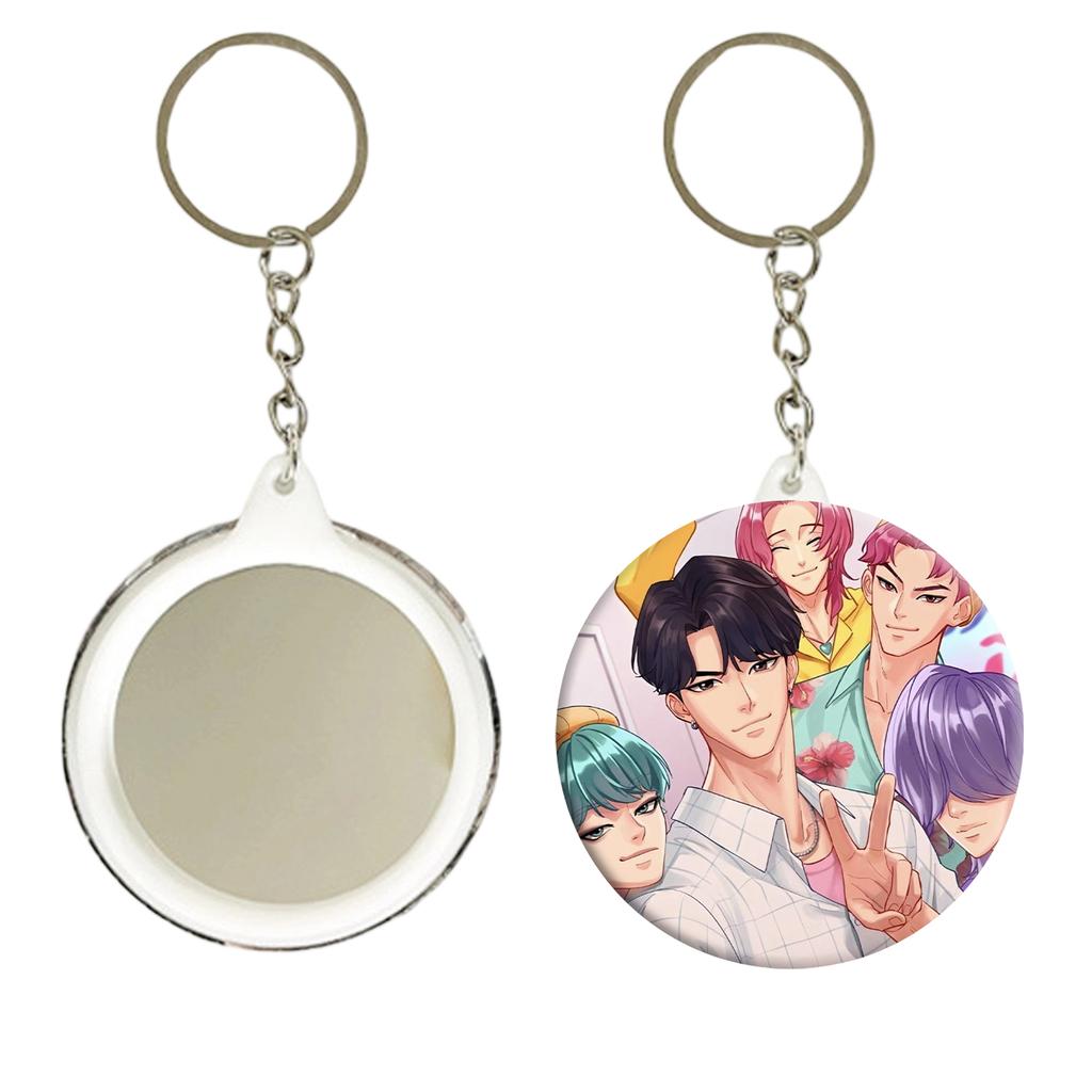 Boys Anime Pendant Keychain Holder Car Keychain Mobile Phone Bag Pendant Cute Kawaii