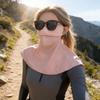 Sun Protection Guard Lightweight Quick-Dry Fabric Solid Color Ice Silk Face Guard Shawl Design Semi-covered Face Neck Sun