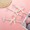 5Pcs Clothes Pearl Hanger Plastic Beaded Bow Clothes Hangers Kids Dress Coat Closet Wardrobe StorageOrganizer Dry Rack Storage