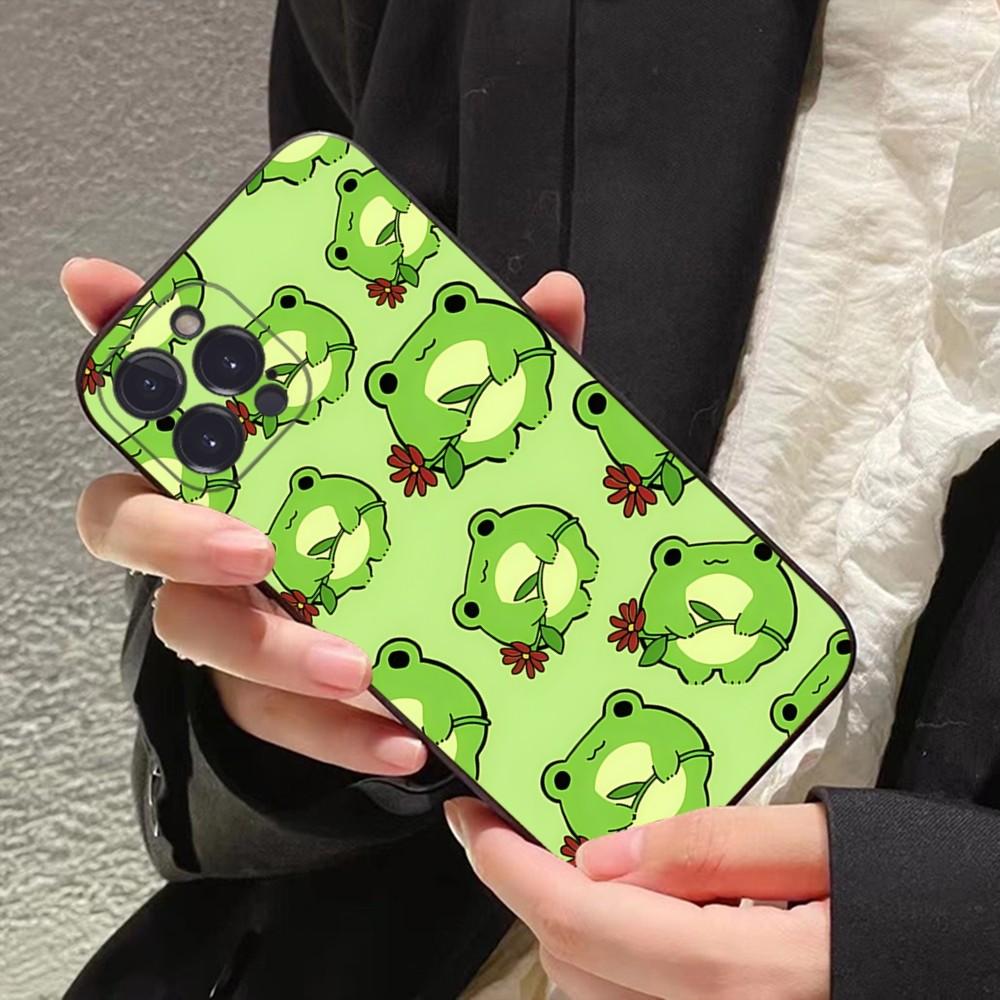 Cute Frog & Pepe the Frog Meme Print Phone Case for iPhone 17 16 15 14 13 12 11 16E Series Pro Max Plus Double Layer Protection