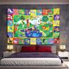 Alphabet Animals Rainbow Colorful Cartoon Design Patterned Tapestry for Bedroom and Living Room Home Decor Sofas.