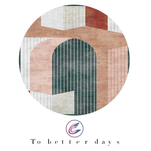 Koberec kulatý ve skandinávském stylu, lehký luxus, dekorace obývacího pokoje, koberce do ložnice k posteli, bytová dekorace, protiskluzová podložka pod židli na podlahu