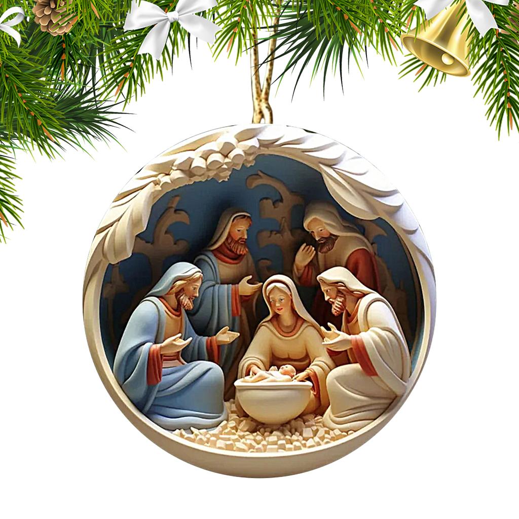 5pcs Nativity Scene Ornaments 5pcs Religious Nativity Scene Ornament Set Exquisite Indoor Nativity Scene Ornaments Decorations