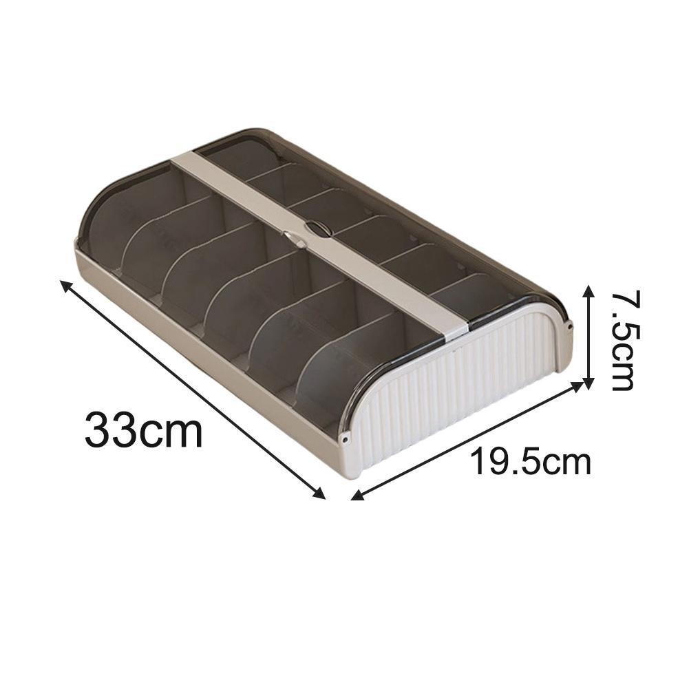12-Compartment Plastic Organizer Drawer for Underwear Socks Ties and Personal Accessories Featuring Secure Stacking and